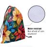 Nerxy Colorful Flowers Gymnastics Grip Bag - Cute Grips Bags Wildflower Gym Bag for Gymnasts Topical Floral Drawstring Bags Plant Athlete Gym Pouch Bags view 4