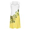 Amazon Warehouse Sale Clearance Summer Dresses Dresses for Women 2024 Elegant Sleeveless Boho Floral Print Sun Dress Trendy Vintage Tunic Beach Dress Yellow XL view 4
