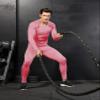 SPVISE Pink Compression Shirt Men Cool Dry Long Sleeve Performance Athletic Workout Shirts Active Sports Running T-Shirts Top view 3