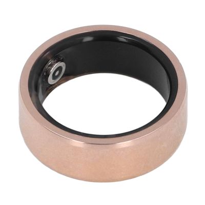 ASHATA Smart Ring Health, Gold Ring, Sleep Fitness Pedometer Smart Health Ring for Daily Use for Men and Women Black (10)