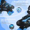 Boys Kids Roller Skates for Children Beginner Toddlers, 4 Sizes Adjustable Roller Skates with Light up Wheels, Patines para nias patins roulettes Enfants Garons view 2
