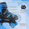 Boys Kids Roller Skates for Children Beginner Toddlers, 4 Sizes Adjustable Roller Skates with Light up Wheels, Patines para nias patins roulettes Enfants Garons view 3