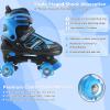 Boys Kids Roller Skates for Children Beginner Toddlers, 4 Sizes Adjustable Roller Skates with Light up Wheels, Patines para nias patins roulettes Enfants Garons view 4