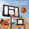 Sweetcrispy Portable Basketball Hoop Outdoor 6.1-10ft Adjustable Height, 44 Inch Shatterproof Backboard/Shock Absorbent Rim, Fillable Base, 2 Wheels for Backyard/Driveway view 2