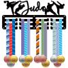 CREATCABIN Judo Medal Holder Medal Hangers Display Rack Sports Metal Hanging Awards Iron Small Mount Decor Awards for Men Women Wall Home Badge Judo Medalist Gift Black 11.4 x 5.1 Inch view 1