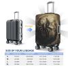 CSGJMYGS Travel Luggage Cover Elastic Washable Suitcase Cover Fashion Scratch-Resistant Baggage Covers Ball Spider Web Suitcase Protector Fit 18-32 Inch Luggage, Medium, Black view 2
