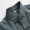 Chinese Style Long Sleeve Tai Chi Cotton And Linen Tang Suit Uniform for Men (blue-green, XL) view 4