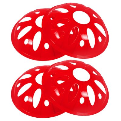 Yardwe 4pcs Soccer Training Cones Orange Pe Material Portable Agility Hurdles for Sports Practice