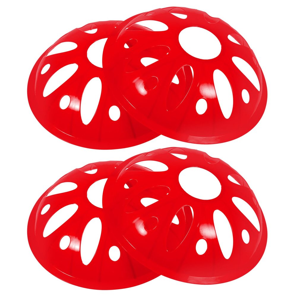 Yardwe 4pcs Soccer Training Cones Orange Pe Material Portable Agility Hurdles for Sports Practice