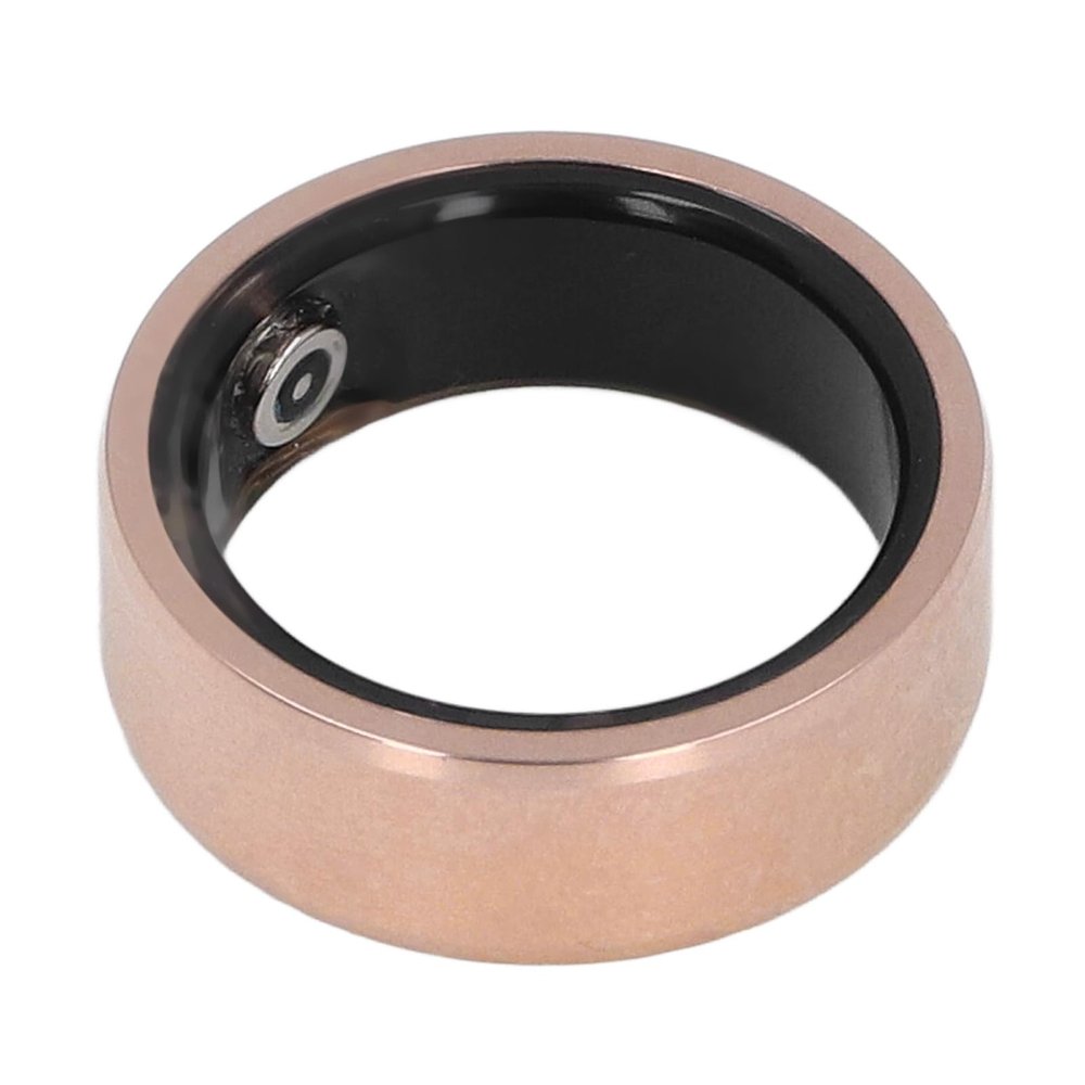 ASHATA Smart Ring Health, Gold Ring, Sleep Fitness Pedometer Smart Health Ring for Daily Use for Men and Women Black (9)