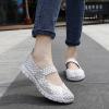 Icegrey Women's Woven Elastic Walking Shoes Flats Slip on Sneakers Comfortable Casual Stretch Shoes White view 2