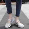 Icegrey Women's Woven Elastic Walking Shoes Flats Slip on Sneakers Comfortable Casual Stretch Shoes White view 4