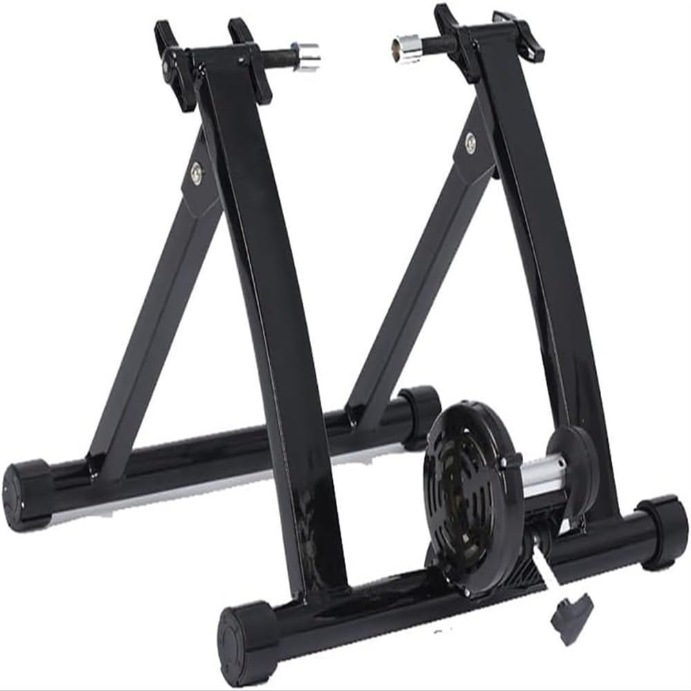 ZQJYMXM Bike Exercise Magnetic Stand, Steel Bike Turbo Trainer for Indoor Exercise, Home Fitness Tool for Riding Bike, Turns Cycle into Fitness/Speed/Exercise Training Bike, Easy to Install(Black)