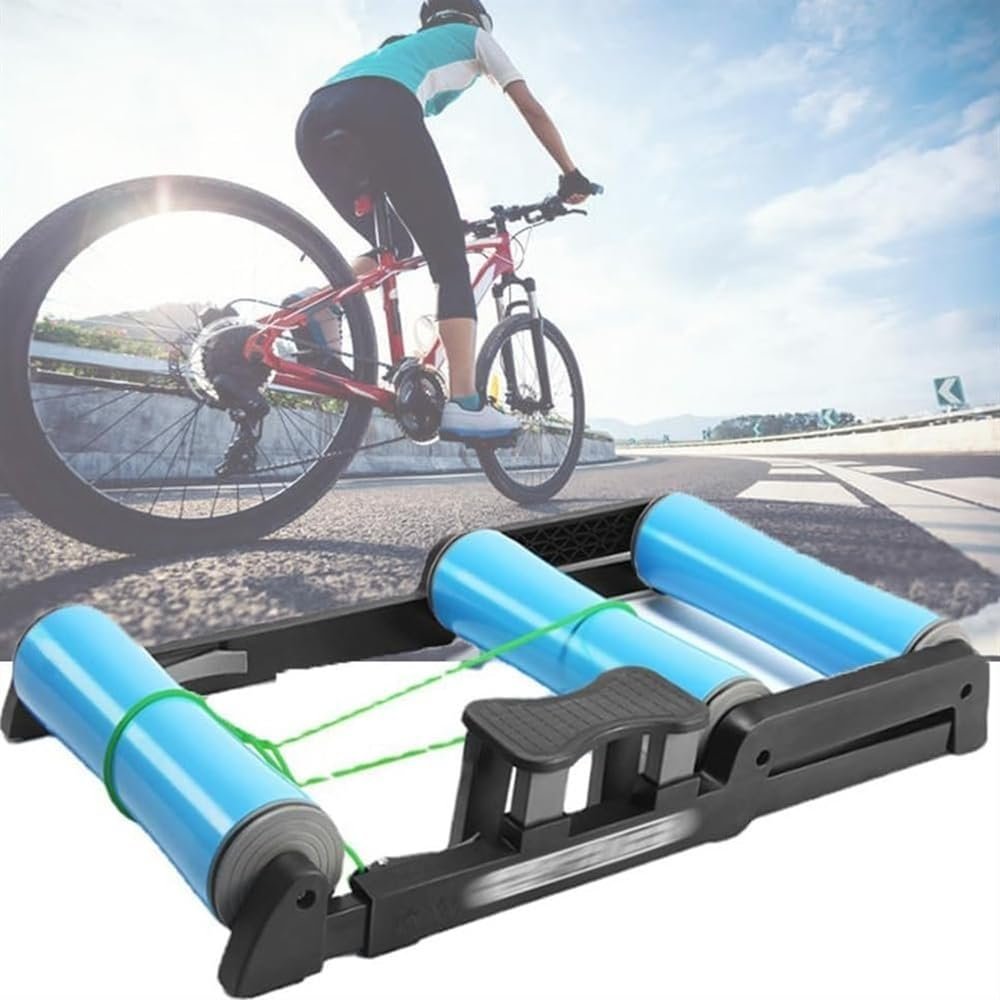 ZQJYMXM Home Bicycle Folding Rollers, Professional Indoor Bike Parabolic Roller, Adjustble Bike Trainers for 24""-29"" Mountain Bike and 700C Road Bike