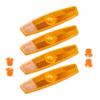 X AUTOHAUX Bike Reflectors Bicycle Warning Reflector for Bike Bicycle 4.49"x1.10"x0.39" ABS Yellow 4pcs view 1
