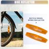 X AUTOHAUX Bike Reflectors Bicycle Warning Reflector for Bike Bicycle 4.49"x1.10"x0.39" ABS Yellow 4pcs view 2