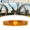 X AUTOHAUX Bike Reflectors Bicycle Warning Reflector for Bike Bicycle 4.49"x1.10"x0.39" ABS Yellow 4pcs view 4