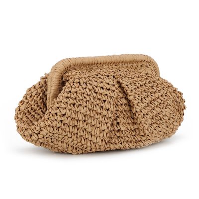 Straw Dumpling Clutch Bag - Woven Straw Tote Clutch Purse for Women - Summer Beach Bag - Wicker Clutch