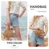 Straw Dumpling Clutch Bag - Woven Straw Tote Clutch Purse for Women - Summer Beach Bag - Wicker Clutch view 3