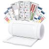 1NMORE 5v5, 7v7 Football Wristbands with Playbook System, Quarterback Wrist Coach for Youth, Flag Football Wrist Bands with Plays Stickers & PVC Cards (White, 5 on 5) view 1