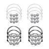 PATIKIL 12mm Volleyball Charm Bracelets, 12 Pcs Sports Beads Bracelet Inspirational Wristbands for Teen Adults Sport Theme Party Favors, Black White view 1
