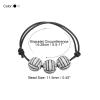 PATIKIL 12mm Volleyball Charm Bracelets, 12 Pcs Sports Beads Bracelet Inspirational Wristbands for Teen Adults Sport Theme Party Favors, Black White view 2