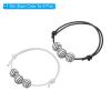 PATIKIL 12mm Volleyball Charm Bracelets, 12 Pcs Sports Beads Bracelet Inspirational Wristbands for Teen Adults Sport Theme Party Favors, Black White view 3
