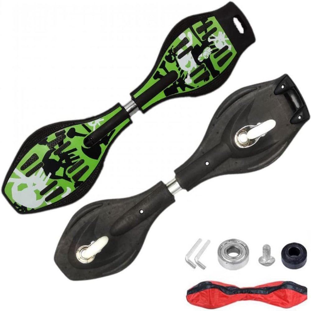 YEYGRIEM Caster Board Skateboard, Compact and Lightweight Caster Board Deluxe Junior Caster Board with Illuminating Wheels and 360 Degree Casters for More Excitement and Fun for Adults, 29.1"*7.4"