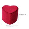 DECHOUS 4pcs Heart-shaped Velour Box Portable Wedding Holder Chic Jewelry Storage for Proposals Elegant Casket Design for Newlyweds and Romantic Events view 2