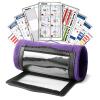 1NMORE 5v5, 7v7 Football Wristbands with Playbook System, Quarterback Wrist Coach for Youth, Flag Football Wrist Bands with Plays Stickers & PVC Cards (Purple, 5 on 5) view 1