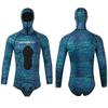 WYYHAA 3MM Neoprene Spearfishing Wetsuit with Hooded, 2 Pieces Camouflage Hunting Diving Suit with Loading Chest Pad for Freediving Snorkeling Swimming in Cold Water,L view 4