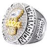 noblehead 2024 Fantasy Football Ring | Heavy FFL Champion Ring | Gold Silver Tone Plated Award Trophy for Fantasy Football League Winner (size 14, ring and stand together) view 3