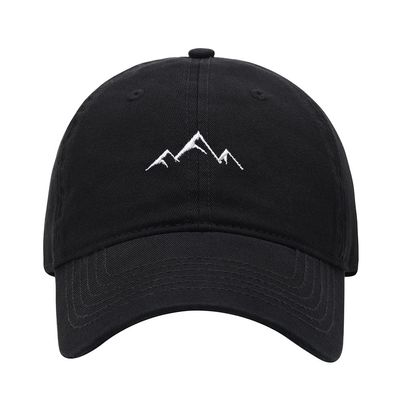 Baseball Cap Men Women Mountain Embroidered Unisex Classic Adjustable Strapback Dad Hat (7 1/2,Black)