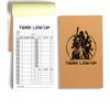 100 Baseball & Softball Lineup Cards, 25 Games with 18 Player Roster Line Up Cards Sheet for Coaches Umpires, School College Game (4-Part Carbon Copies-4.52 x 7.86 Inch) view 1