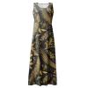 NineFit Basics Summer Dresses for Women 2024 Sleeveless Beach Casual Dresses with Pockets Floral Print Cotton Linen Round Neck Long Dress Hawaiian Maxi Dress Petite Boho Flowy Dress4X-Large,6-Navy view 3