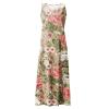 Generic Maxi Dress for Women Floral Print Sleeveless Cotton Linen Dresses with Pockets Casual Beach Flowy Long Dress Tie Dye Maxie Dresses Maxi Dress with Pockets and SleevesLarge,4-Light Brown view 3