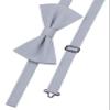 Entwineno Mens Charm Linen Bowties - Classic Pretied Bow Ties for Men Wedding Groomsmen (Dusty Blue, M (Children)) view 2