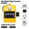 ALDMIO 12 Pcs Hand Tally Counter, 4 Digit Mechanical Tally Counter with Metal Finger Ring, Hand Held Clicker for Counting Numbers Knitting Coaching Golf Lap Fishing School Sports Event view 2