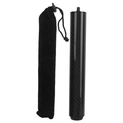 Locadence Pool Cue Extension, Pool Cue Extension Carbon, Fiber Tube Professional Billiard Cue Extender with Bumper for Billiard Practice or Entertaining Friends (8 Inch)