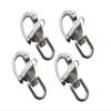 Marine Grade 316 Stainless Steel Rotary Shackle Hand Pull Quick Hanging Shackle Spring Buckle for Hoisting Rope Suspension (4Pcs, 2-3/4"(70mm))