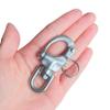 Marine Grade 316 Stainless Steel Rotary Shackle Hand Pull Quick Hanging Shackle Spring Buckle for Hoisting Rope Suspension (4Pcs, 2-3/4"(70mm)) view 2