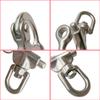 Marine Grade 316 Stainless Steel Rotary Shackle Hand Pull Quick Hanging Shackle Spring Buckle for Hoisting Rope Suspension (4Pcs, 2-3/4"(70mm)) view 4