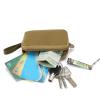 Yizelli Small Tactical Molle Pouch Nylon Accessory Bag Mini Tool Storage Pouch for Cards Keys Cashes (Army Green) view 3