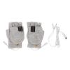 Pilipane Heated Gloves for Men Women, USB Heated Gloves Double Sided Heating Warm Laptop Gloves for Indoor or Outdoor, Rechargeable Full & Half Hands Electric Gloves (Silver Gray)
