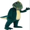 Green Dinosaur Dragon Mascot Costume Adult Size for Men & Women with Built-in Fan Inside the Head view 1