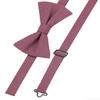Entwineno Mens Charm Linen Bowties - Classic Pretied Bow Ties for Men Wedding Groomsmen (Chianti, L (Youth, Adult)) view 2