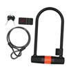BESPORTBLE Bike Motorcycle U-Shaped Lock Anti Theft Chain Lock Indoor Use Steel Cable Key Black Orange
