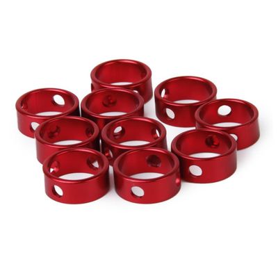Kisangel 10pcs Soft Rope Adjuster Tensioner Alloy Guyline Runners Camping Accessory Ring