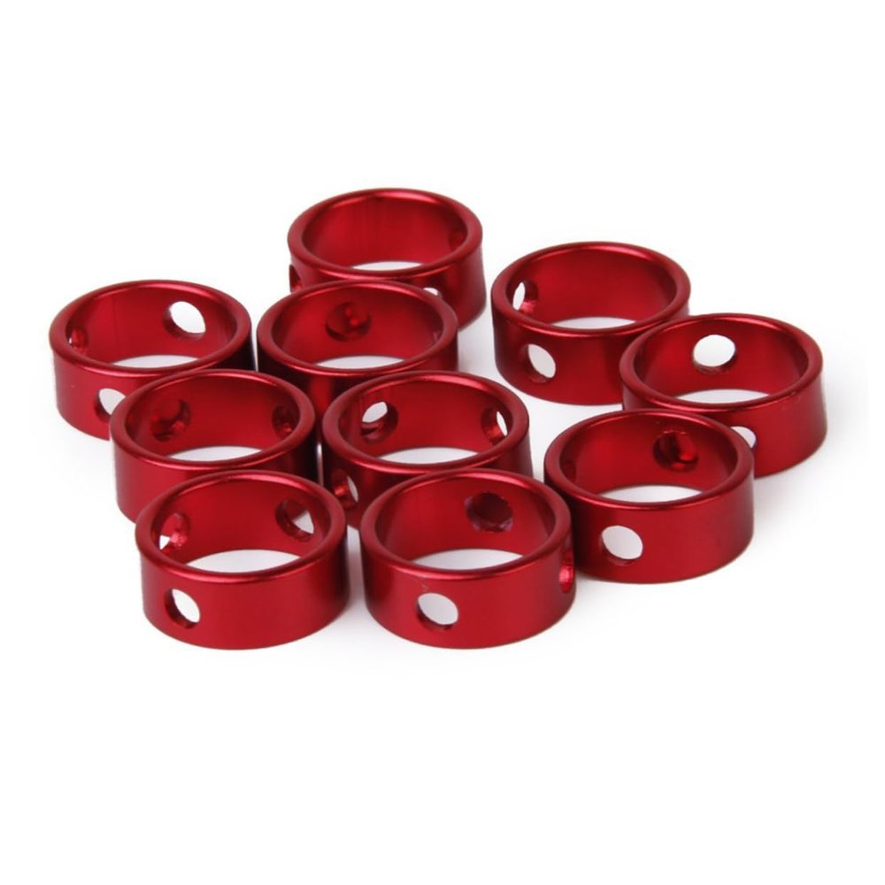 Kisangel 10pcs Soft Rope Adjuster Tensioner Alloy Guyline Runners Camping Accessory Ring