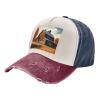 Fall Country Barn Stylish Faded Denim Baseball Cap-Vintage Washed Hat,Adding A Vintage Touch to Your Outfit view 1